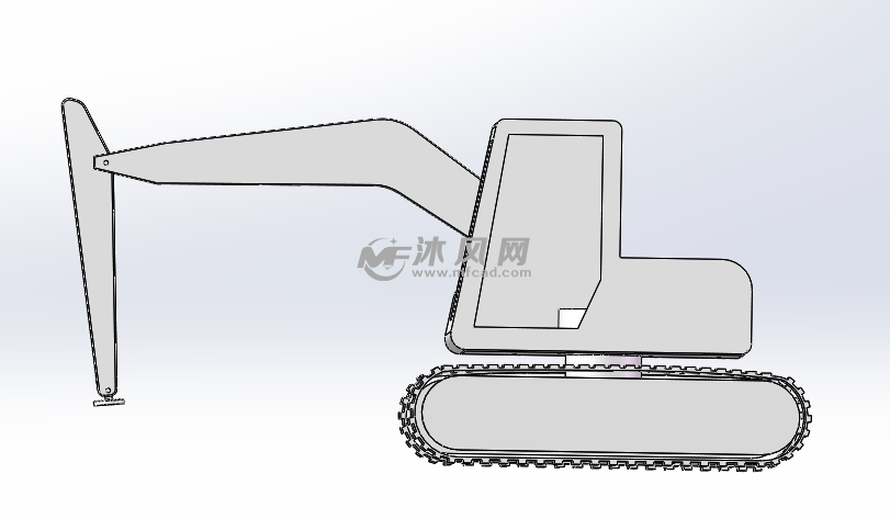 简易挖掘机模型图 - 工程机械/建筑机械图纸 - 沐风网