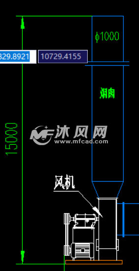 35000活性炭吸附 催化燃烧平面图