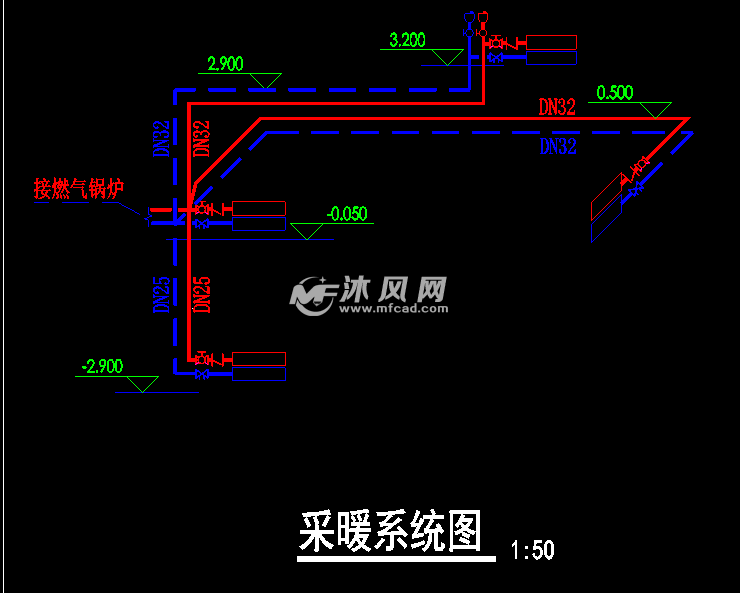 某房地产公司别墅地板辐射采暖设计图
