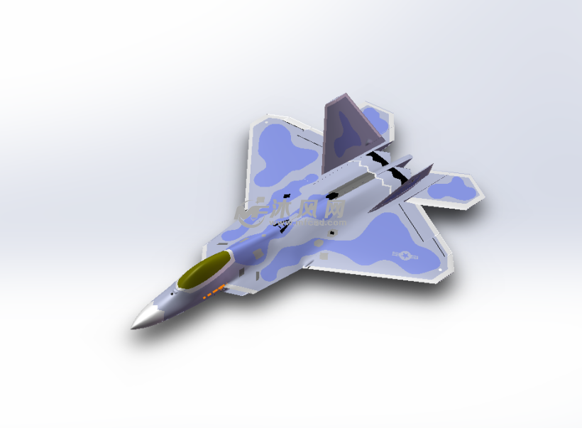 f22战斗机设计图 - 航空航天图纸 - 沐风网