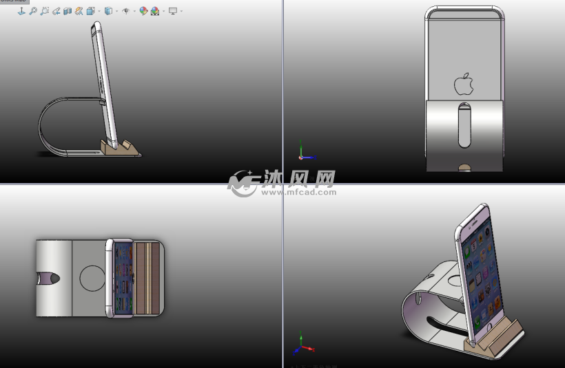 手机支架三维模型