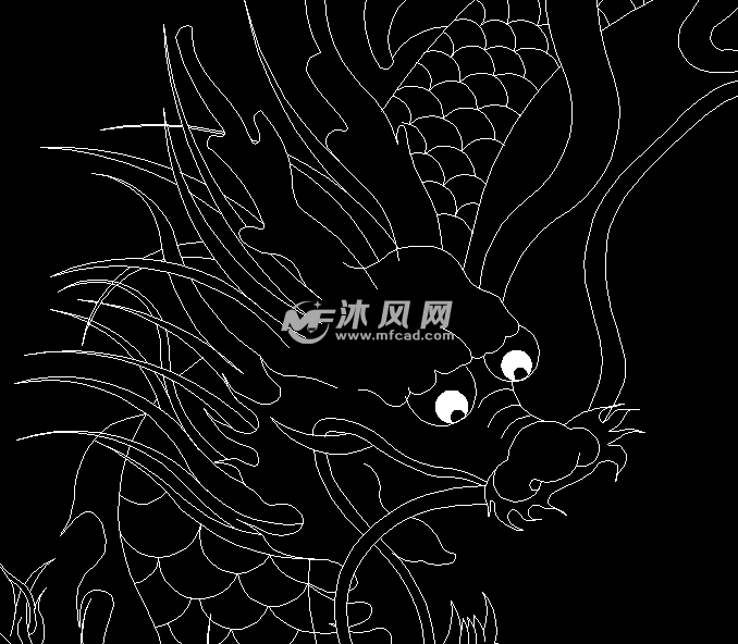 cad-龙凤呈祥图 艺术品/工艺品图纸 沐风网