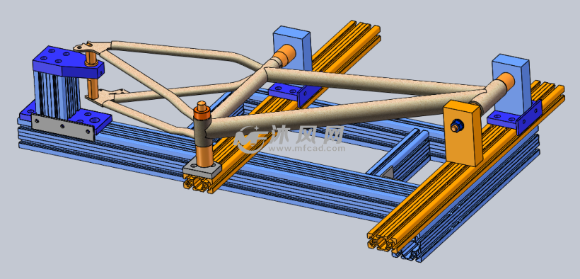 基于solidworks山地车车架焊接工装设计(含说明书和有限元)