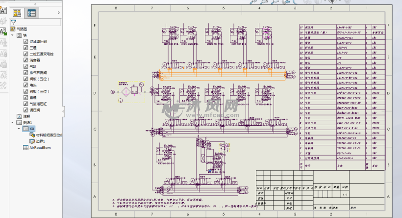 气路原理图 - 机械设备图纸 - 沐风网