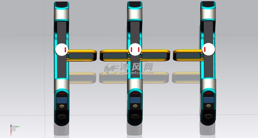 公司机关部门验证机闸机三维模型