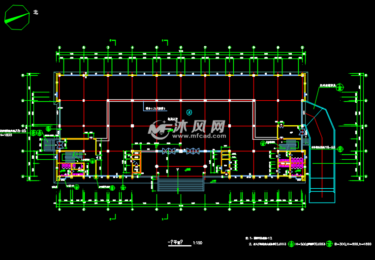 三层框架结构海关办公楼建筑施工图