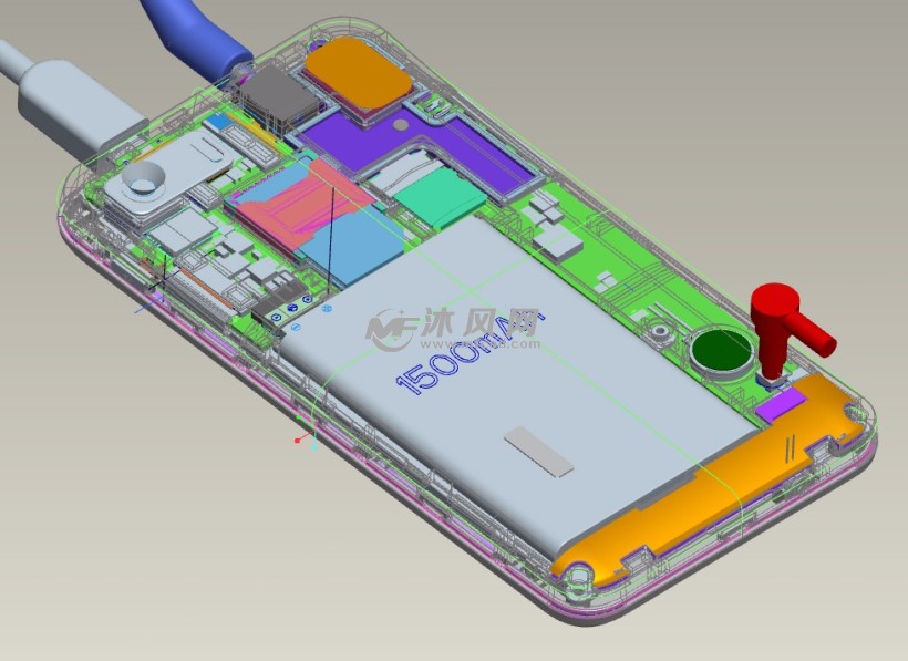 小辣椒智能手机整机3d结构图