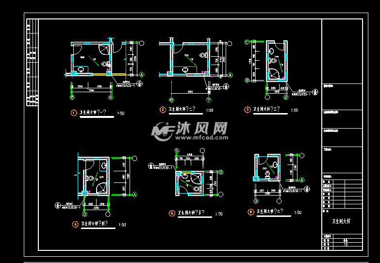 江南别墅建筑施工图 - autocad别墅图纸下载 - 沐风