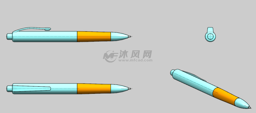 揿动笔外观加结构