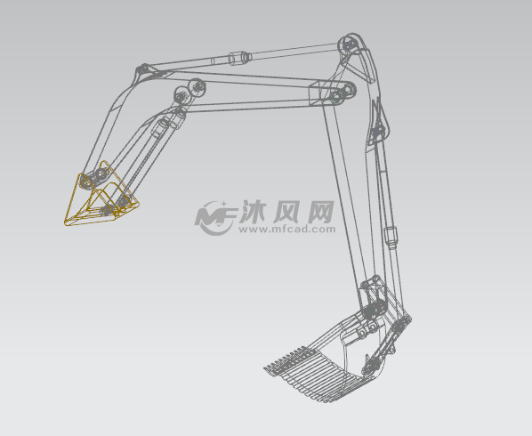 挖掘机铲斗ug模型