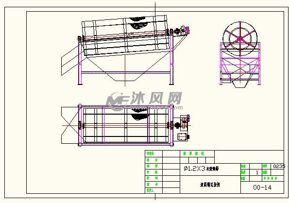 1.2x3米双层滚筒筛套图