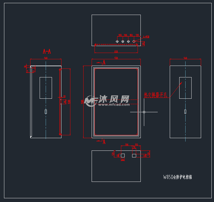 vmc850立式加工中心罩壳钣金下料图