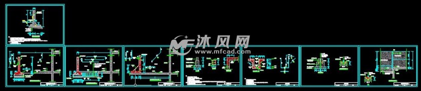 悬臂式路肩挡土墙及私家花园围护墙体结构大样图