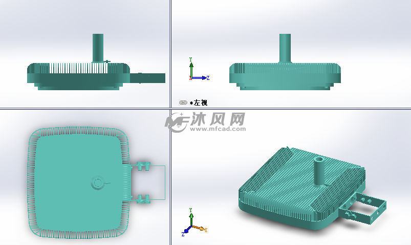 高湾灯具设计模型三视图