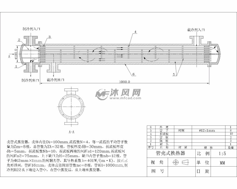 管壳式换热器结构图