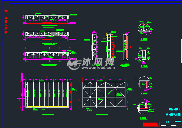 p10户外led全彩显示屏结构图 - autocad钢砼框架图纸