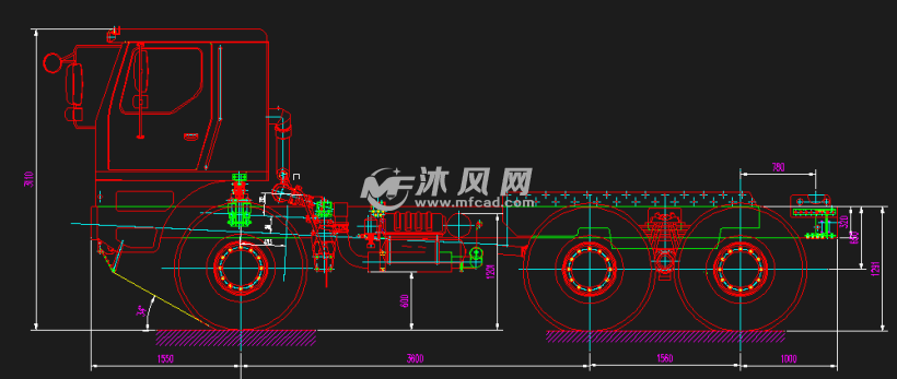 非公路矿用自卸车底盘图