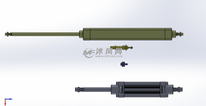 双作用缓冲迷你气缸模型
