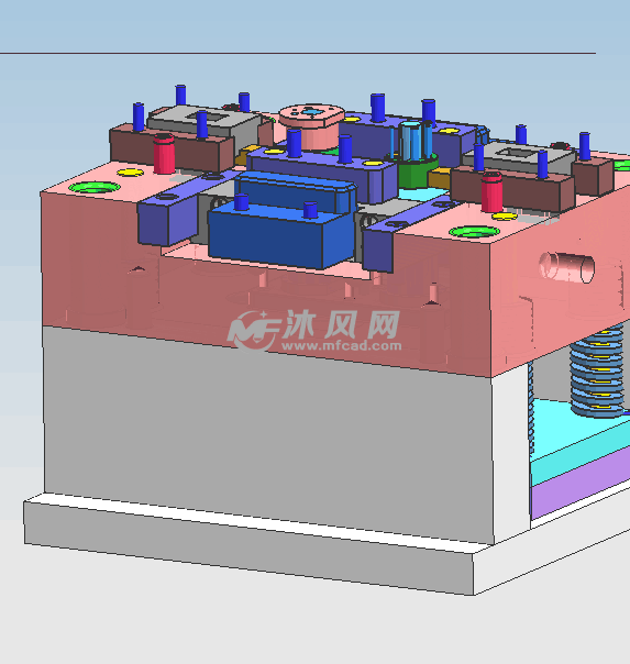 一整套上模滑块下块滑块哈夫结构 - 生活用品类模具图纸下载 - 沐风