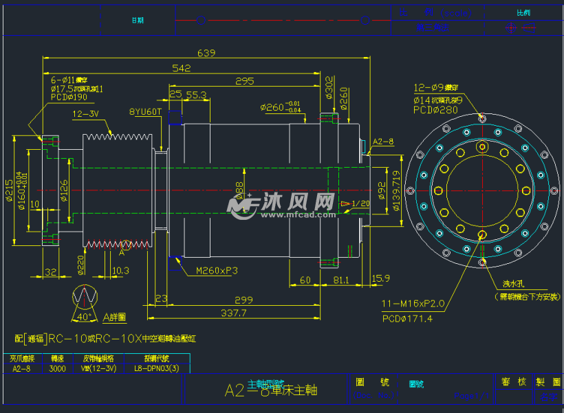 a2-8型车床主轴