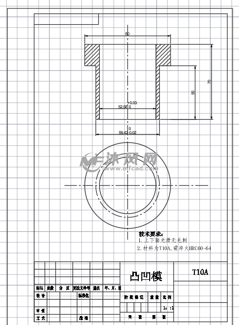 垫圈模具零件图