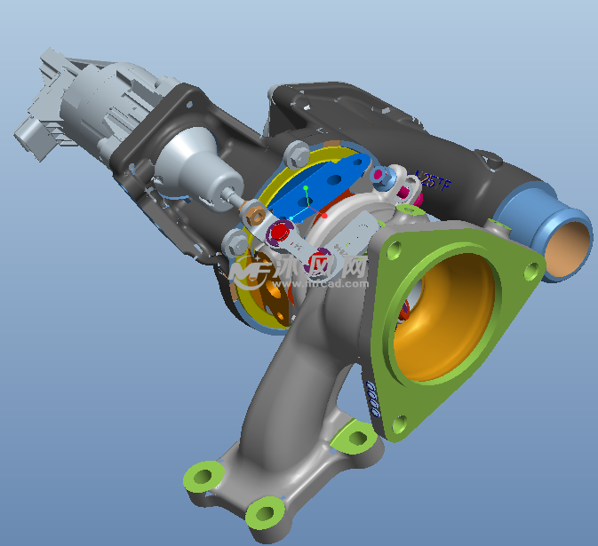 (原创)涡轮增压器料架proe(3d)总成图 - 工位器具图纸 - 沐风网