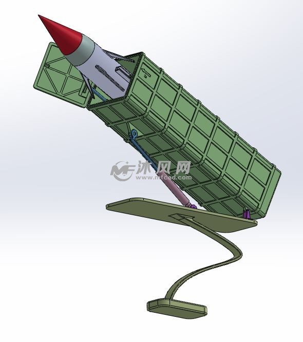 导弹开盖机构 - 军工模型图纸 - 沐风网