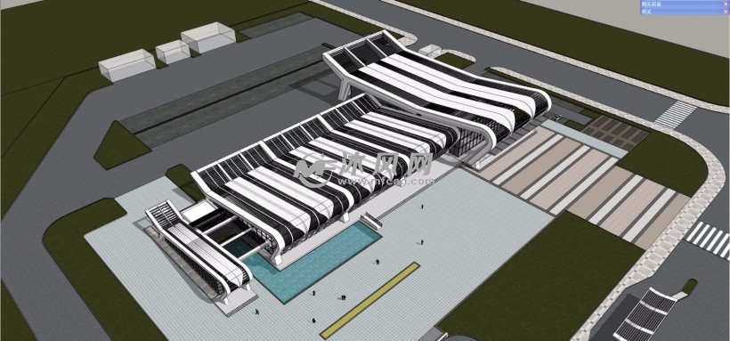 太原汽车站客运中心广场模型
