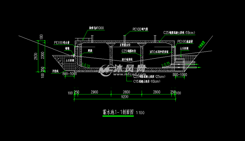 小型蓄水池施工图