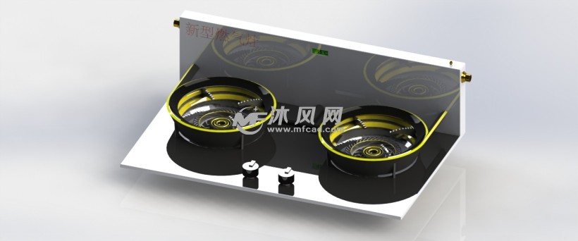 新型环保燃气灶系统 厨房用具图纸 沐风网