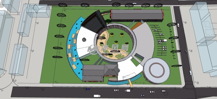 中东铁路建筑文化博物馆公园模型