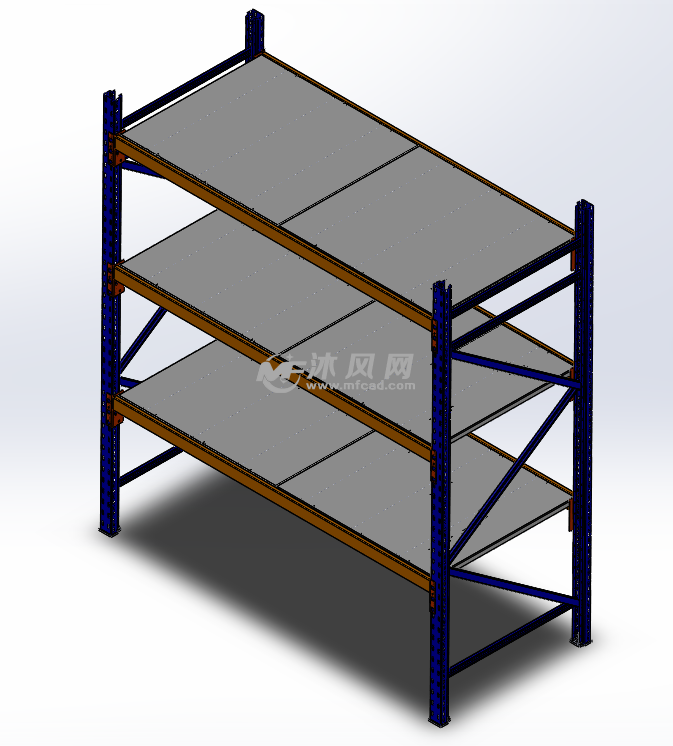 三层重货架 - 商业专用设备图纸 - 沐风网