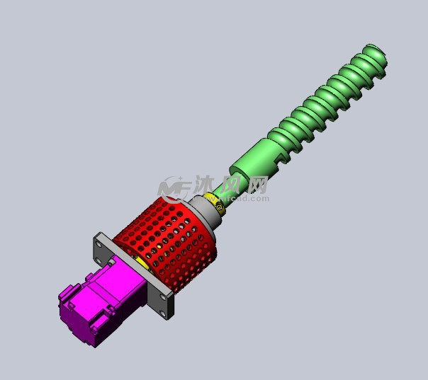 螺杆转轴设计模型图