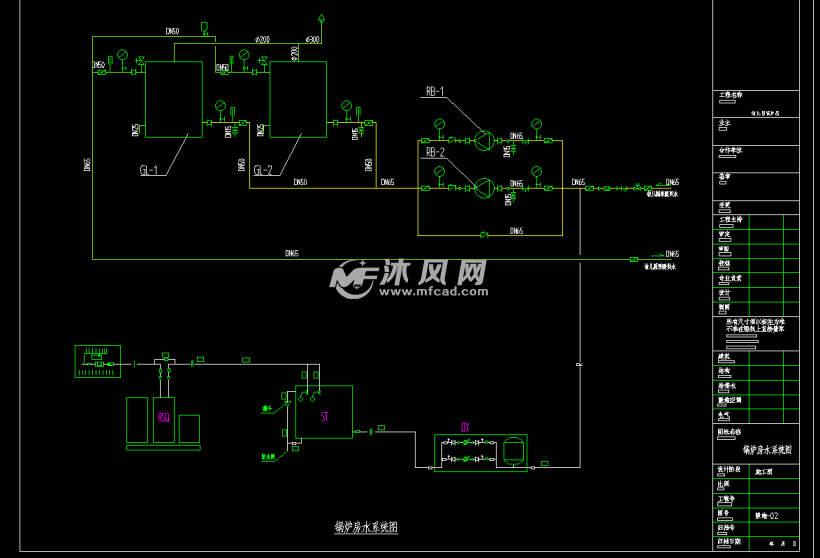 锅炉房水系统图