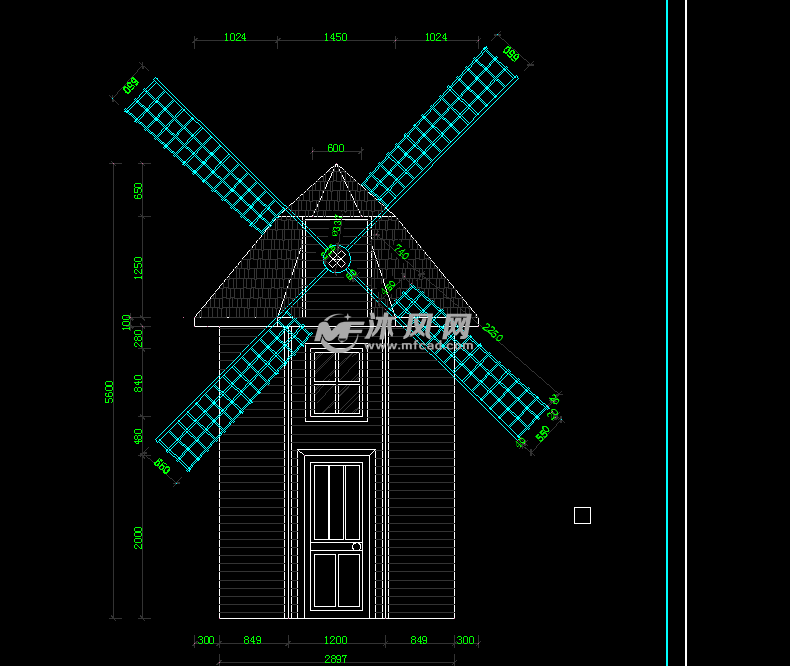 钢结构及木方结构风车小品三例