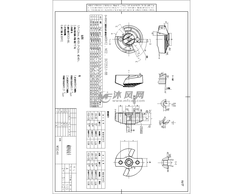 用于加工通孔的钻床相关图纸