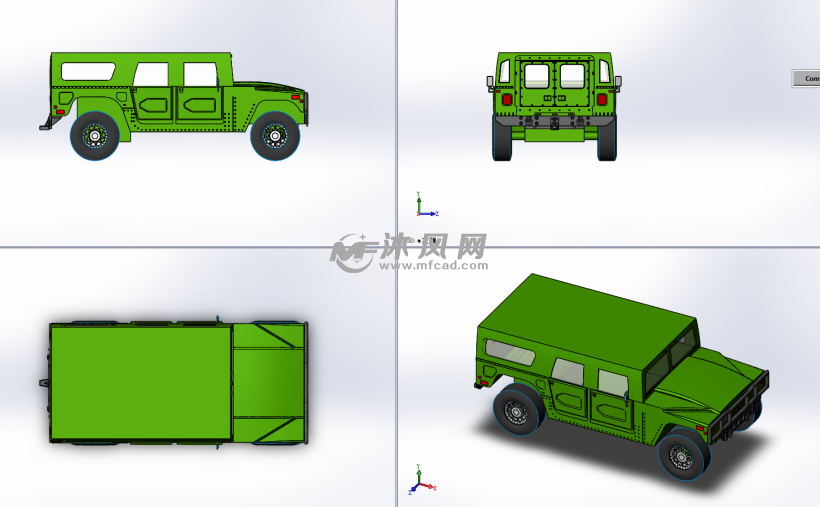 solidworks2014悍马车模三维模型