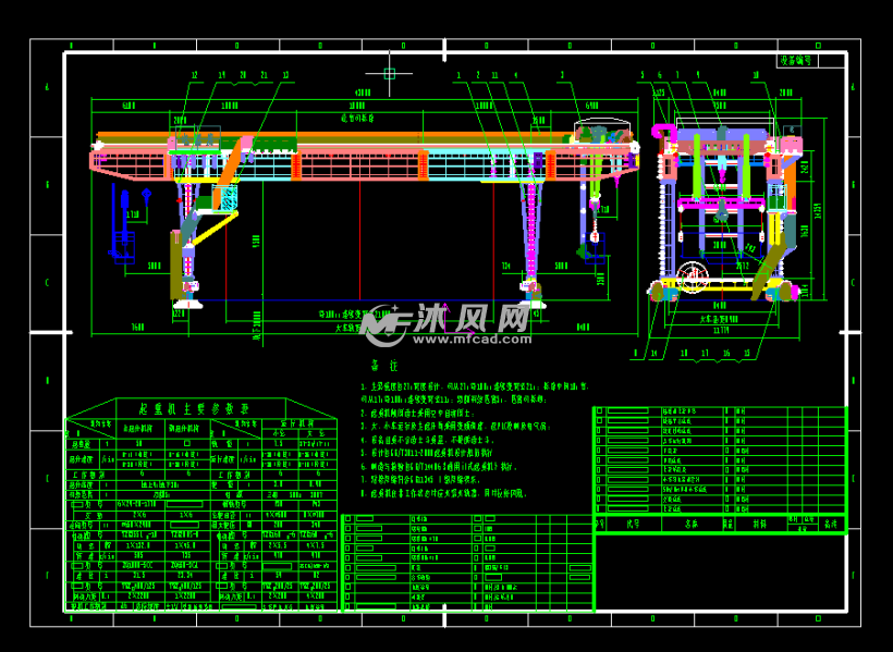 地铁门机龙门吊 - 工程机械/建筑机械图纸 - 沐风网