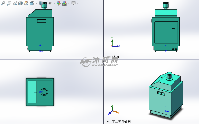 实验室迷你分析仪设计三视图