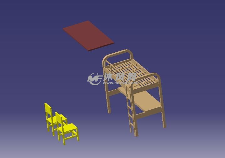 床铺零件构成爆炸图