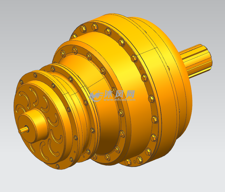 行星轮减速机三维图左侧