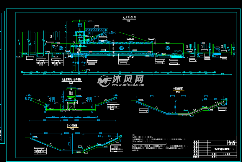 cad图纸 水利工程图纸 引调水工程图 河,渠道图