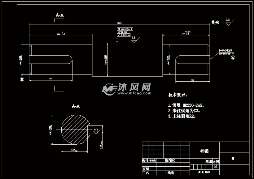 轴零件图