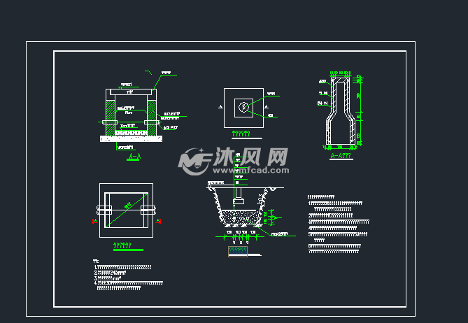 控制箱,手孔井及电缆沟大样图