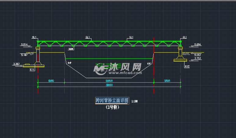 跨河管道结构施工图纸