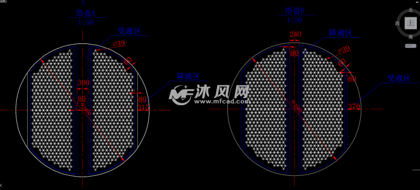 丙烯分离塔cad设计图纸