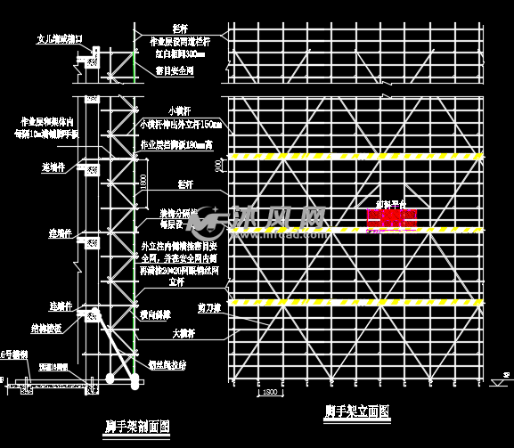 脚手架平立面图