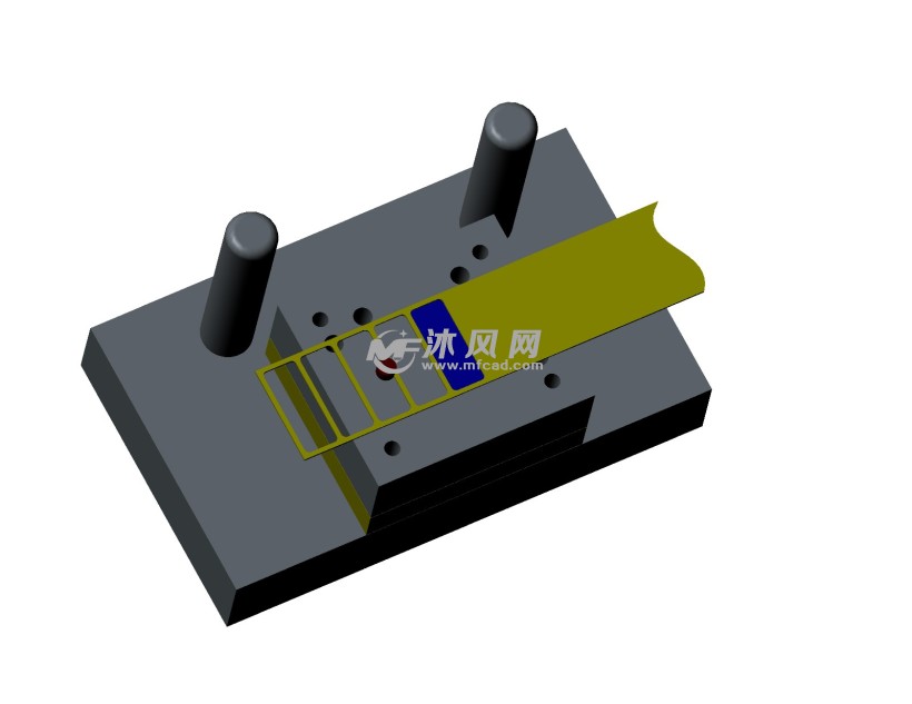 简单连冲落料模具