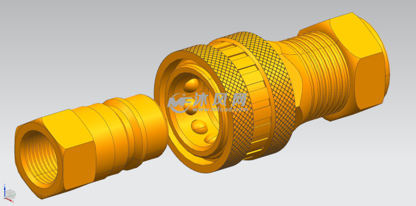 液压快速接头建模 - 电子电工图纸 - 沐风网