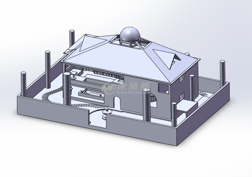 枫逸小居solidworks - 建筑模型图纸 - 沐风网